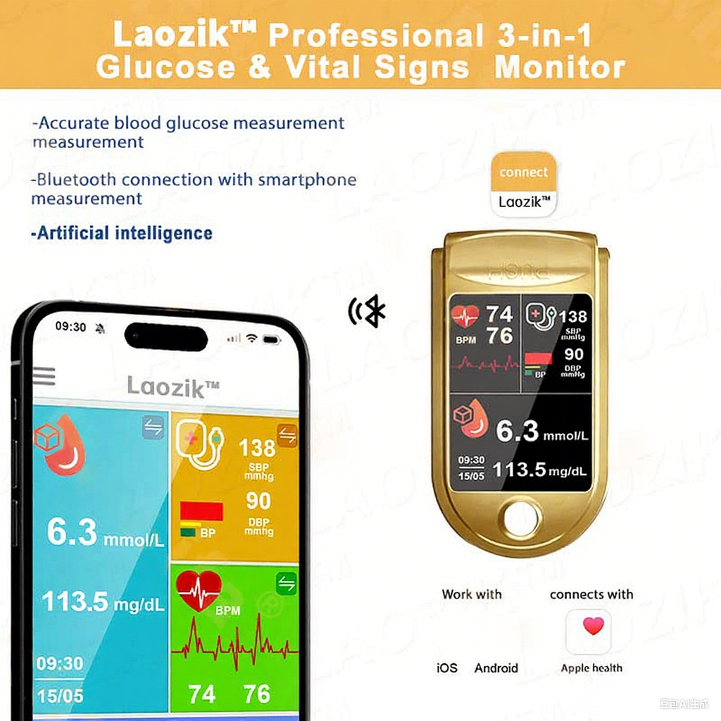 🩸Health America Subsidized Product | Cheeroll® Professional 12in1 Glucose & Vital Signs Monitor-Painless, Fast, Precise& FDA-Backed(Made in California, USA)