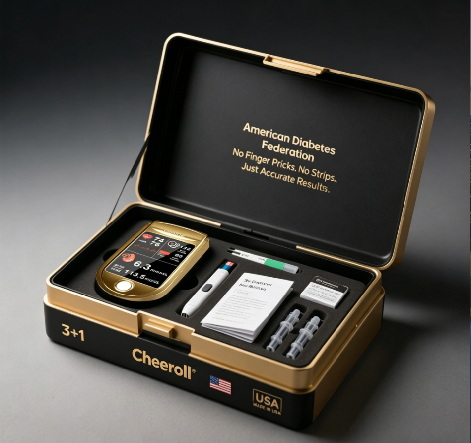 🩸Health America Subsidized Product | Cheeroll® Professional 12in1 Glucose & Vital Signs Monitor-Painless, Fast, Precise& FDA-Backed(Made in California, USA)